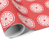 Red Asian Moods Mandalla Geschenkpapier (Rolleneckpunkt)