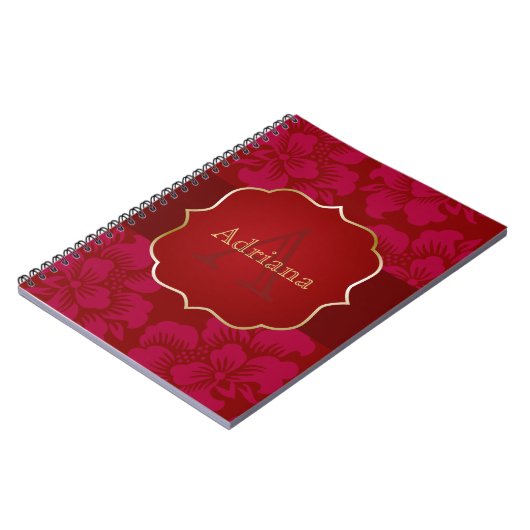 Red Asian Style Personalized Notizblock (Linke Seite)
