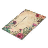 Red Aster Birth Blume September Blumenrahmen Notizblock (angewinkelt)