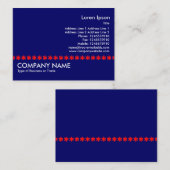 Red Asterisk Line - Dark Blue Visitenkarte (Vorne/Hinten)