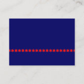 Red Asterisk Line - Dark Blue Visitenkarte (Rückseite)