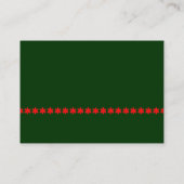 Red Asterisk Line - Dunkelgrün Visitenkarte (Rückseite)
