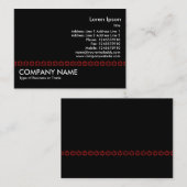 Red Asterisk Line (Kontur) - Schwarz Visitenkarte (Vorne/Hinten)