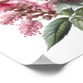 Red Astilbe Blumen Art Print Poster (Ecke)