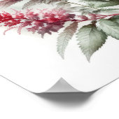 Red Astilbe Blumen Art Print Poster (Ecke)