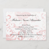 Red Atemberaubend Swirl Foto Abschluss Ankündigung (Rückseite)