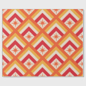 Red Atomic Sternexplosionen aus dem Mittelalter au Geschenkpapier (Flach)