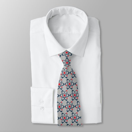 Red Atoms Design Necktie Krawatte (Gebunden)