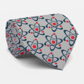 Red Atoms Design Necktie Krawatte (Gerollt)