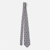 Red Atoms Design Necktie Krawatte (Rückseite)