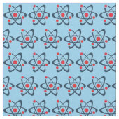 Red Atoms Tiled Design Fabric Stoff (Nahaufnahme)