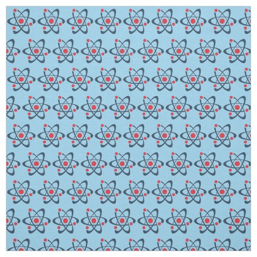 Red Atoms Tiled Design Fabric Stoff (Muster)
