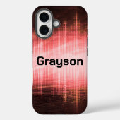 Red Audio Waves Case-Mate iPhone Hülle (Rückseite)