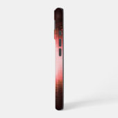 Red Audio Waves iPhone 16 Hülle (Linke Seite)