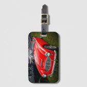 Red Austin Healey 3000 Classic Car Gepäckanhänger (Vorderseite Vertikal)