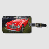 Red Austin Healey 3000 Classic Car Gepäckanhänger (Vorderseite (Horizontal))