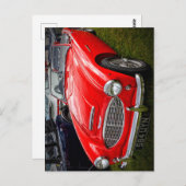Red Austin Healey 3000 Klassiker Postkarte (Vorne/Hinten)