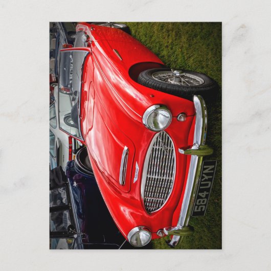 Red Austin Healey 3000 Klassiker Postkarte (Vorderseite)