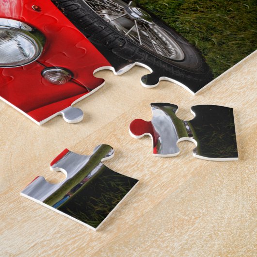 Red Austin Healey 3000 Klassiker Puzzle (Seite)