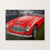 Red Austin Healey 3000 Klassiker Puzzle (Horizontal)