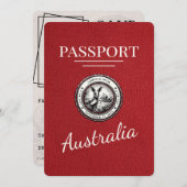 Red Australia Pass Save the Date (Vorne/Hinten)