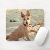 Red Australian Cattle Dog - Heeler - im Schnee Mousepad (Mit Mouse)