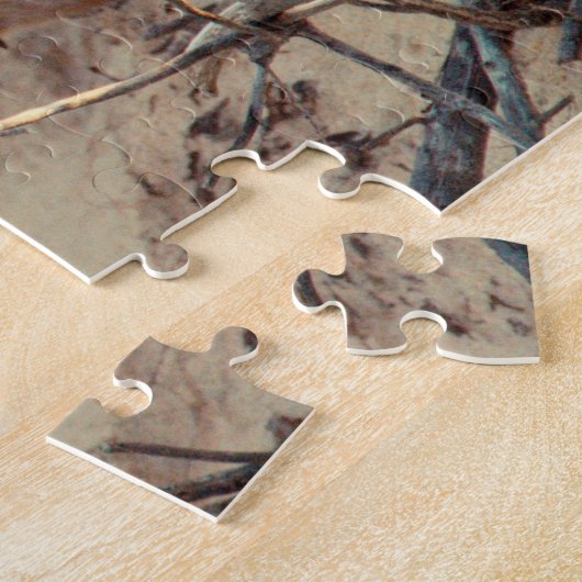 Red Australian Cattle Dog - Heeler - im Schnee Puzzle (Seite)