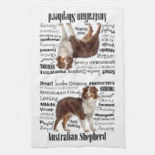 Red Australian Shepherd Traits Geschirrtuch (Vertikal)