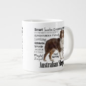 Red Australian Shepherd Traits Jumbo-Tasse (Vorderseite Rechts)