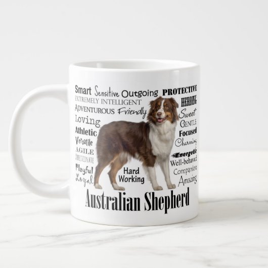 Red Australian Shepherd Traits Jumbo-Tasse (Links)