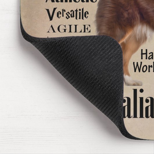 Red Australian Shepherd Traits Mousepad (Ecke)