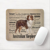 Red Australian Shepherd Traits Mousepad (Mit Mouse)