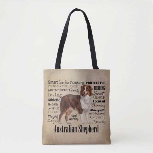 Red Australian Shepherd Traits Tasche (Vorderseite)
