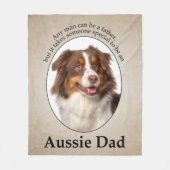 Red Australian Shepherd Vater Fleecedecke (Vorderseite)