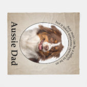 Red Australian Shepherd Vater Fleecedecke (Vorderseite (Horizontal))