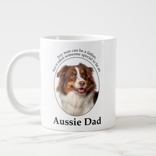 Red Australian Shepherd Vater Jumbo-Tasse (Links)