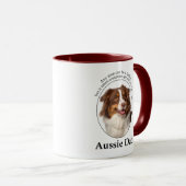 Red Australian Shepherd Vater Tasse (VorderseiteRechts)