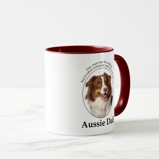 Red Australian Shepherd Vater Tasse (VorderseiteRechts)