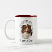 Red Australian Shepherd Vater Zweifarbige Tasse (Links)