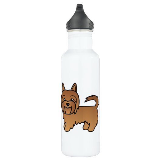 Red Australian Terrier Dog Cartoon Zeichnend Edelstahlflasche (Rechts)