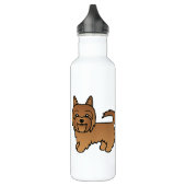 Red Australian Terrier Dog Cartoon Zeichnend Edelstahlflasche (Links)