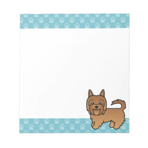 Red Australian Terrier Dog Illustration Notizblock