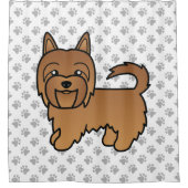 Red Australian Terrier Niedlich Cartoon Dog Duschvorhang (Vorderseite)