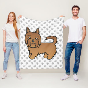 Red Australian Terrier Niedlich Cartoon Dog Fleecedecke