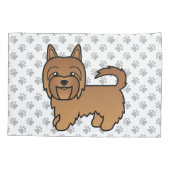 Red Australian Terrier Niedlich Cartoon Dog Kissenbezug (Rückseite)