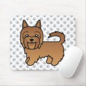 Red Australian Terrier Niedlich Cartoon Dog Mousepad (Mit Mouse)