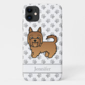 Red Australian Terrier Niedlich Cartoon Dog & Name Case-Mate iPhone Hülle (Rückseite)