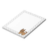 Red Australian Terrier Niedlich Cartoon Dog Notizblock (Rotiert)