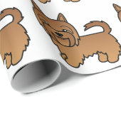 Red Australian Terrier Niedlich Dog Pattern Geschenkpapier (Rolleneckpunkt)