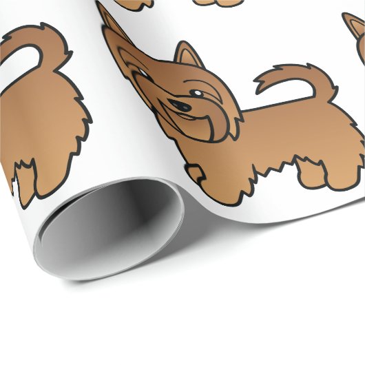 Red Australian Terrier Niedlich Dog Pattern Geschenkpapier (Rolleneckpunkt)